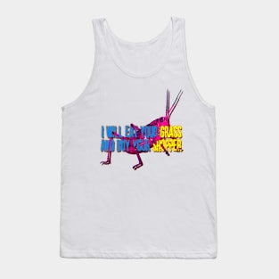 grasshopper popart colorful insect with text Tank Top